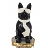 Ogromna Figura Ogrodowa - Czarny Pies - Buldog - Kolorowy Pies - Dom Ozdoba