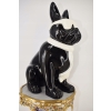 Ogromna Figura Ogrodowa - Czarny Pies - Buldog - Kolorowy Pies - Dom Ozdoba