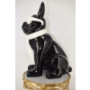 Ogromna Figura Ogrodowa - Czarny Pies - Buldog - Kolorowy Pies - Dom Ozdoba