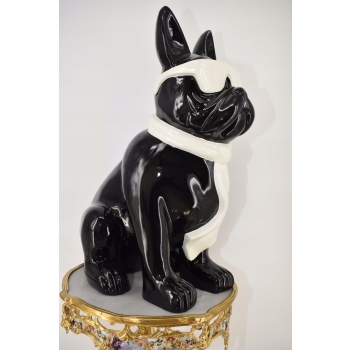 Ogromna Figura Ogrodowa - Czarny Pies - Buldog - Kolorowy Pies - Dom Ozdoba