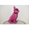 Figura Ogrodowa - Różowy Pies - Buldog - Kolorowy Pies - Dom Ozdoba Rzeźba