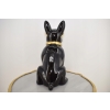 Figura Ogrodowa - Czarny Pies - Buldog - Kolorowy Pies - Dom Ozdoba Rzeźba