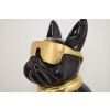 Figura Ogrodowa - Czarny Pies - Buldog - Kolorowy Pies - Dom Ozdoba Rzeźba
