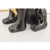 Figura Ogrodowa - Czarny Pies - Buldog - Kolorowy Pies - Dom Ozdoba Rzeźba
