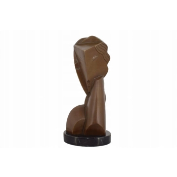 Figura Twarz Młodej Kobiety - Buzia - Figura Rzeźba z Brązu - H Laurens