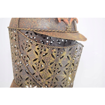 Metalowy Hełm Rycerski - Kask Zbroja - Na Stojaku - Dekoracja OZdoba