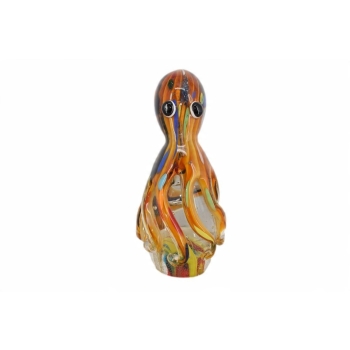 Szkło Murano Style - Figura Przycisk do Papieru Kolorowa Ośmiornica Ozdoba