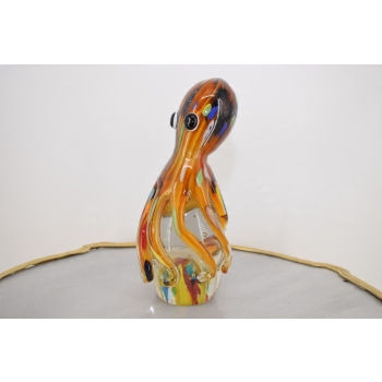 Szkło Murano Style - Figura Przycisk do Papieru Kolorowa Ośmiornica Ozdoba