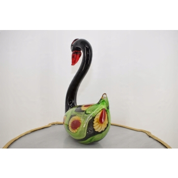 Szkło Murano Glass - Kolorowy Łabędź - Ptak - Figura Prezent