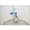 Szkło Murano Glass - Niebieska Ryba z Głową w Lodzie - Figura Rzeźba