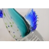 Szkło Murano Glass - Niebieska Ryba z Głową w Lodzie - Figura Rzeźba