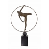 Nowoczesna Tancerka z Hula Hop - Kobieta z Brązu - Figura Rzeźba - Ozdoba