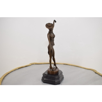 Tancerka Jazzowa - Kobieta z Brązu - Figura Rzeźba - Dekoracja Ozdoba