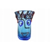 Kolorowy Wazon 3D - Murano Style Twarz Głowa Grube Włoskie Szkło Dekoracja
