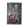 Metalowy Obraz 3D - Szkielet Rodin - Myśliciel - Memento Mori - Ozdoba