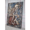 Metalowy Obraz 3D - Szkielet Rodin - Myśliciel - Memento Mori - Ozdoba