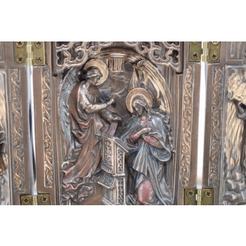 Poliptyk - Matka Boska Łaskawa - Tryptyk Maryja Zwiastowanie Biblia Ozdoba