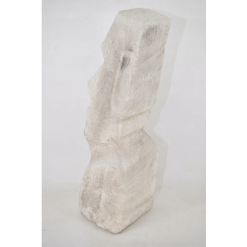 Betonowa Figura - Głowa Moai - Rzeźba z Wysp Wielkanocnych Kamień - Ozdoba
