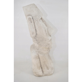 Betonowa Figura - Głowa Moai - Rzeźba z Wysp Wielkanocnych Kamień - Ozdoba