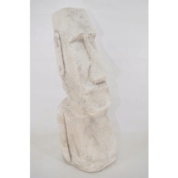 Betonowa Figura - Głowa Moai - Rzeźba z Wysp Wielkanocnych Kamień - Ozdoba
