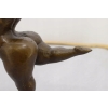 Łgarska Kobieta - Figura Z Brązu - Gruba Gimnastyczka - Dekoracja