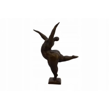 Łgarska Kobieta - Figura Z Brązu - Gruba Gimnastyczka - Dekoracja