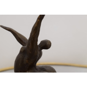 Łgarska Kobieta - Figura Z Brązu - Gruba Gimnastyczka - Dekoracja