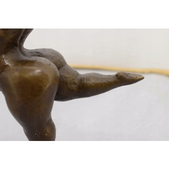 Łgarska Kobieta - Figura Z Brązu - Gruba Gimnastyczka - Dekoracja