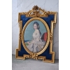 Francuska Arystokratka - Obraz Złota Rama Welur - 120x90cm - Francja