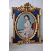 Francuska Arystokratka - Obraz Złota Rama Welur - 120x90cm - Francja