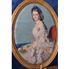 Francuska Arystokratka - Obraz Złota Rama Welur - 120x90cm - Francja