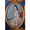 Francuska Arystokratka - Obraz Złota Rama Welur - 120x90cm - Francja