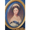 Francuska Arystokratka - Obraz Złota Rama Welur - 120x90cm - Francja 2