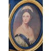Francuska Arystokratka - Obraz Złota Rama Welur - 120x90cm - Francja 2
