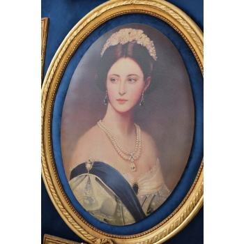 Francuska Arystokratka - Obraz Złota Rama Welur - 120x90cm - Francja 2