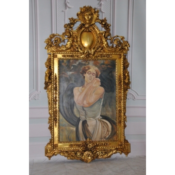 Jacek Malczewski - Portret Kobiety - Pałacowy Stary Obraz i Rama - Unikat