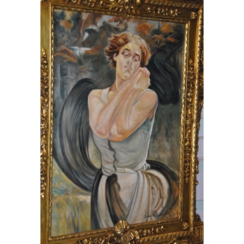Jacek Malczewski - Portret Kobiety - Pałacowy Stary Obraz i Rama - Unikat