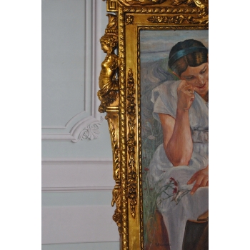 Jacek Malczewski - Wspomnienie... - Pałacowy Stary Obraz i Rama - Unikat