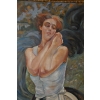Jacek Malczewski - Kobieta w Sukni - Pałacowy Stary Obraz i Rama - Unikat