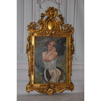 Jacek Malczewski - Kobieta w Sukni - Pałacowy Stary Obraz i Rama - Unikat