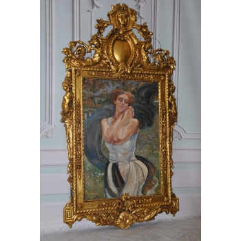 Jacek Malczewski - Kobieta w Sukni - Pałacowy Stary Obraz i Rama - Unikat