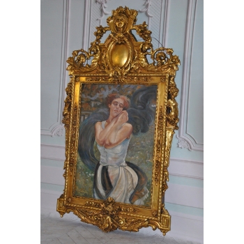 Jacek Malczewski - Kobieta w Sukni - Pałacowy Stary Obraz i Rama - Unikat