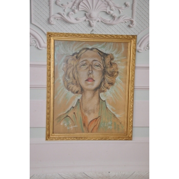 I. Witkiewicz Witkacy 1933 Portret Kobiety - Pastel - Stary Obraz