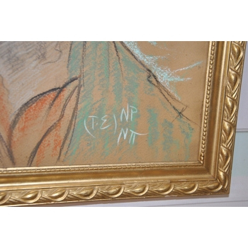 I. Witkiewicz Witkacy 1933 Portret Kobiety - Pastel - Stary Obraz