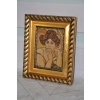 Alfons Mucha - Nimfa Kobieta Portret - Secesja Rama Stary Obraz na Drewnie