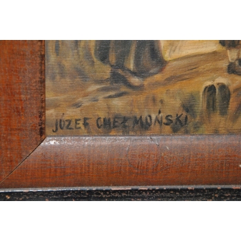 Józef Chełmoński - Praca w Polu Kresy Wschodnie - Stary Polski Stary Obraz