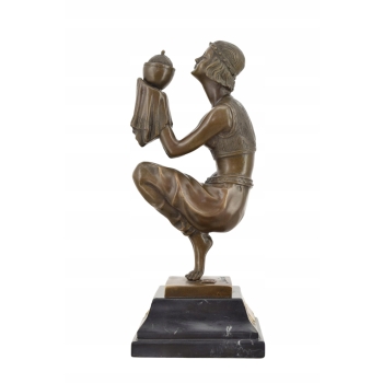 Kleopatra z Jajem - Jajo Kleopatry - Figura Rzeźba z Brązu - Oblivine