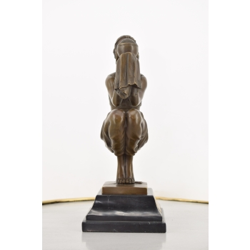 Kleopatra z Jajem - Jajo Kleopatry - Figura Rzeźba z Brązu - Oblivine