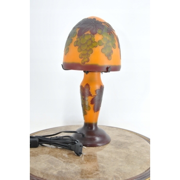 Lampa Stołowa - Gabinetowa Biurowa - Szkło Emile Galle - Lampka Winorośl #1