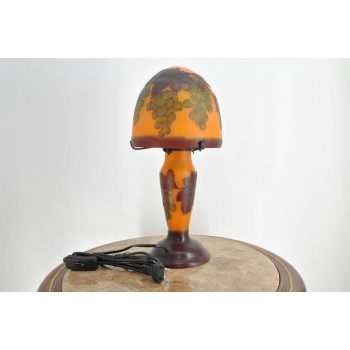 Lampa Stołowa - Gabinetowa Biurowa - Szkło Emile Galle - Lampka Winorośl #1